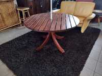 stół ogrodowy drewno tekowe okrągły Vintage