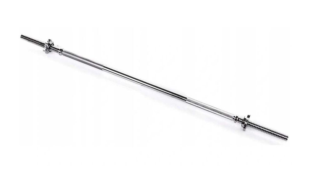 Gryf prosty 220CM / 30MM stalowy sztanga do ćwiczeń zaciski pełny KR