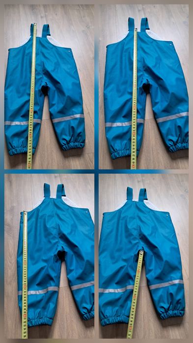 Spodnie przeciwdeszczowe ocieplone ogumione 98
