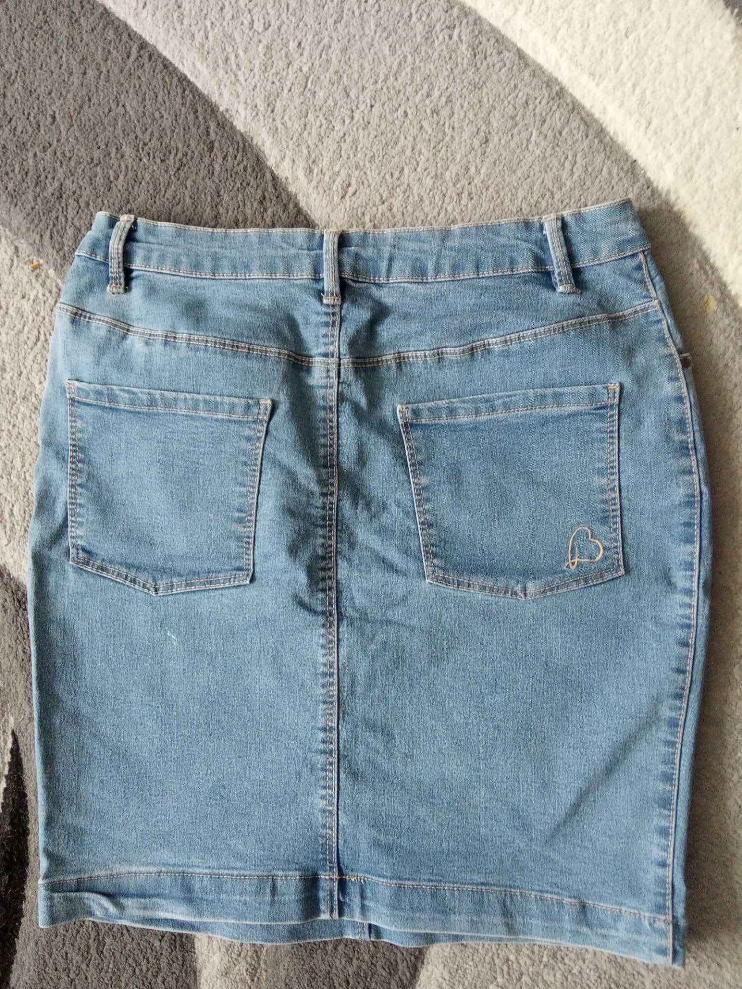 spódniczka jeansowa - roz.38/m + bluzka gratis