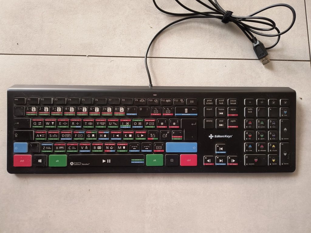 Klawiatura do montażu DaVinci Resolve EditorsKeys