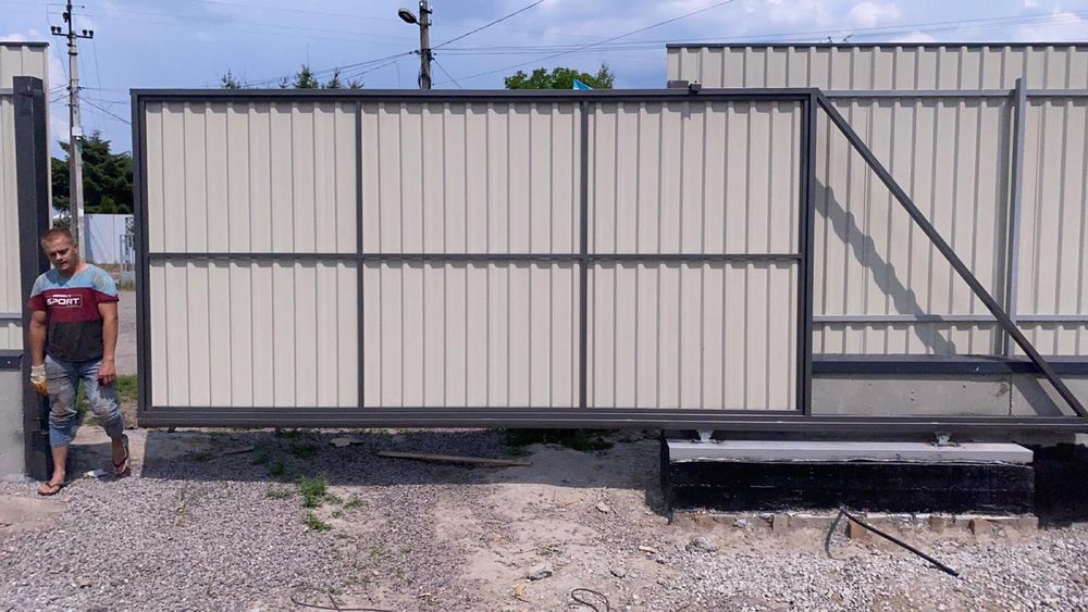 Ворота відкатні забори під ключ