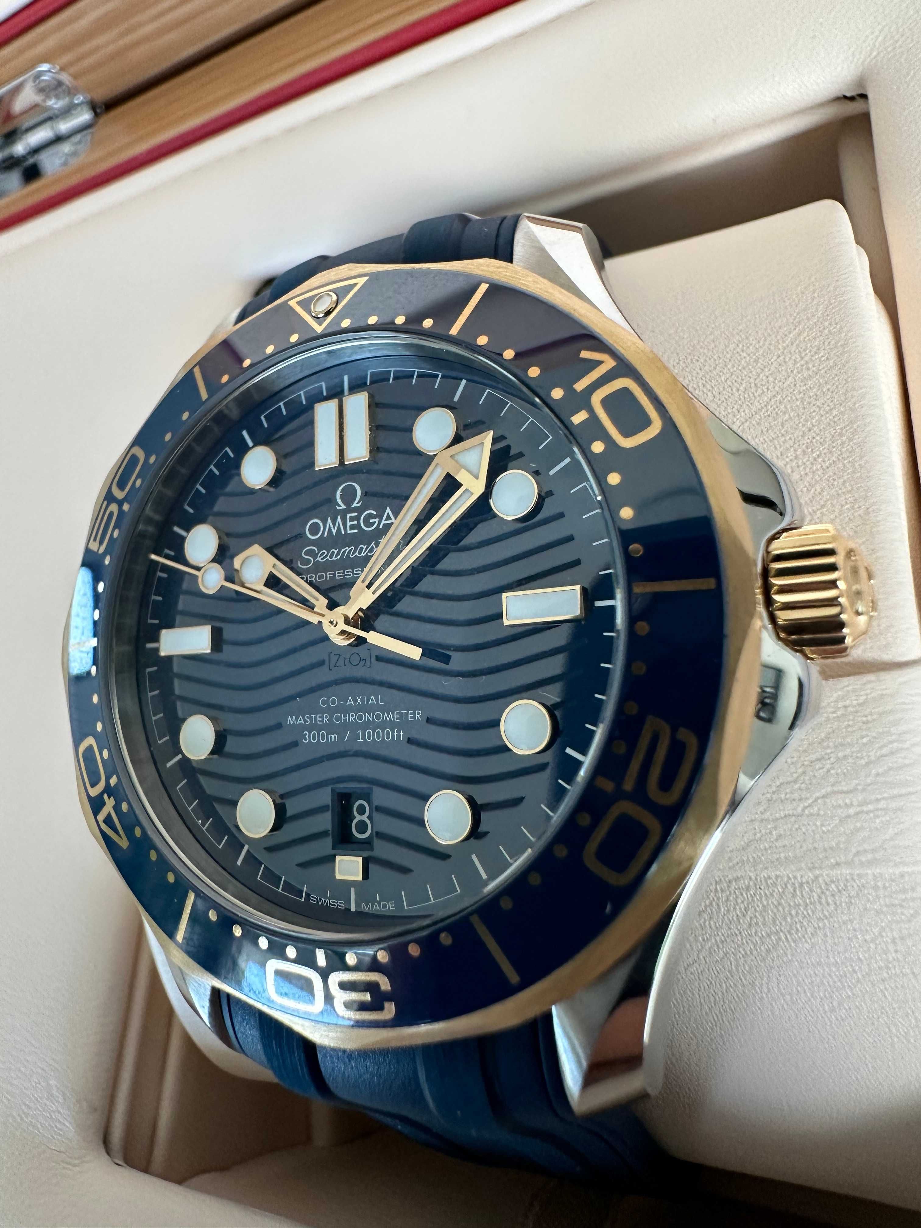 Omega Seamaster Diver 300M Stal Złoto 18K