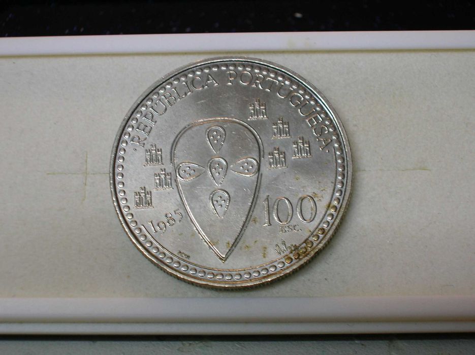 Moeda 100$00 - D. Afonso Henriques / 1985