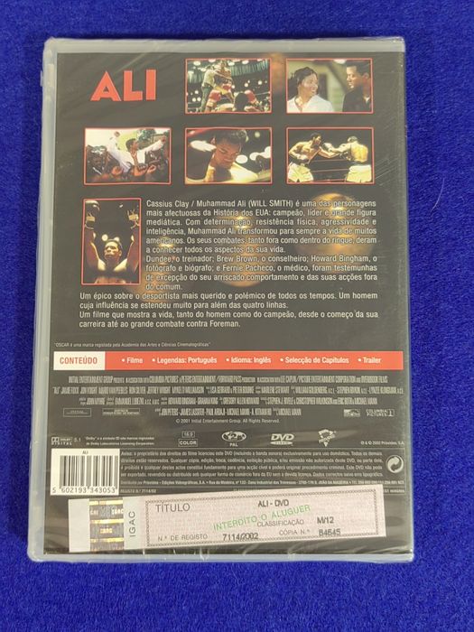 Filme DVD "Ali" com Will Smith - novo e selado