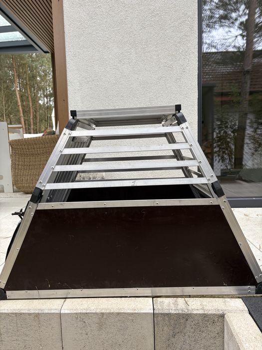 Transporter dla psa aluminiowy MDF bardzo solidny