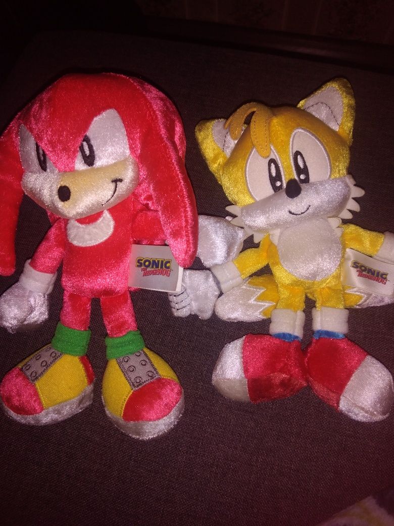 Sonic Tails Knuckles. Unikat Tomy. Plusz Metalic.Maskotki.