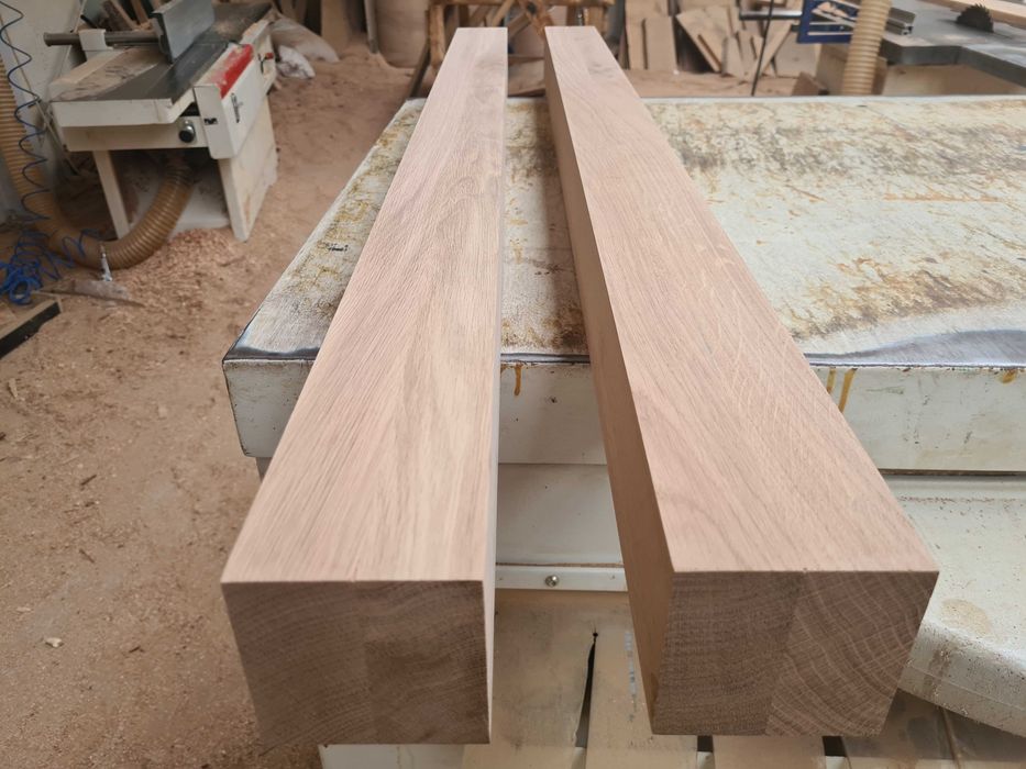 Kantówka Dębowa lita sucha 8x8cm, słupek dębowy poręcz kantówki dębowe