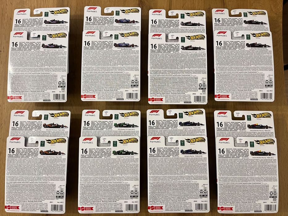 Hot Wheels Formula 1 set 16 sztuk 2024 F1 zestaw