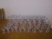 Komplet 42 ręcznie malowanych szklanek i kieliszków z PRL-u Unikat