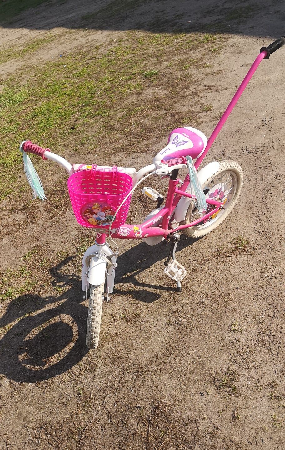 Różowy rower dla dziewczynki koła 16 cali