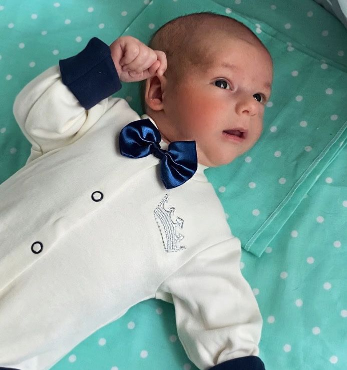 Бодік для хлопчика на фотосесію гарний рубашка для новонароджених