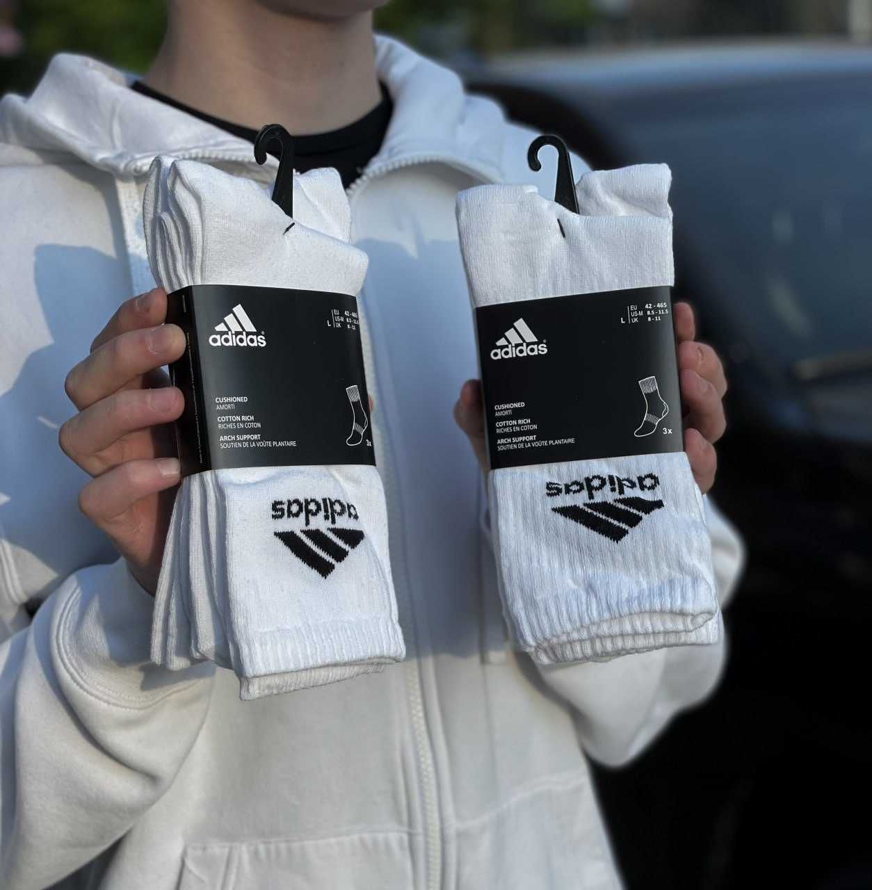 ОРИГІНАЛ носки адидас Adidas Cush Crew високі 38-42 42-46 розмір