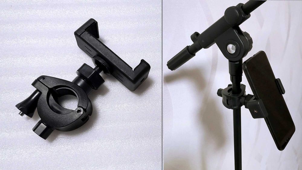 Держатель смартфона Крепление телефона на микрофонную стойку, пюпитр