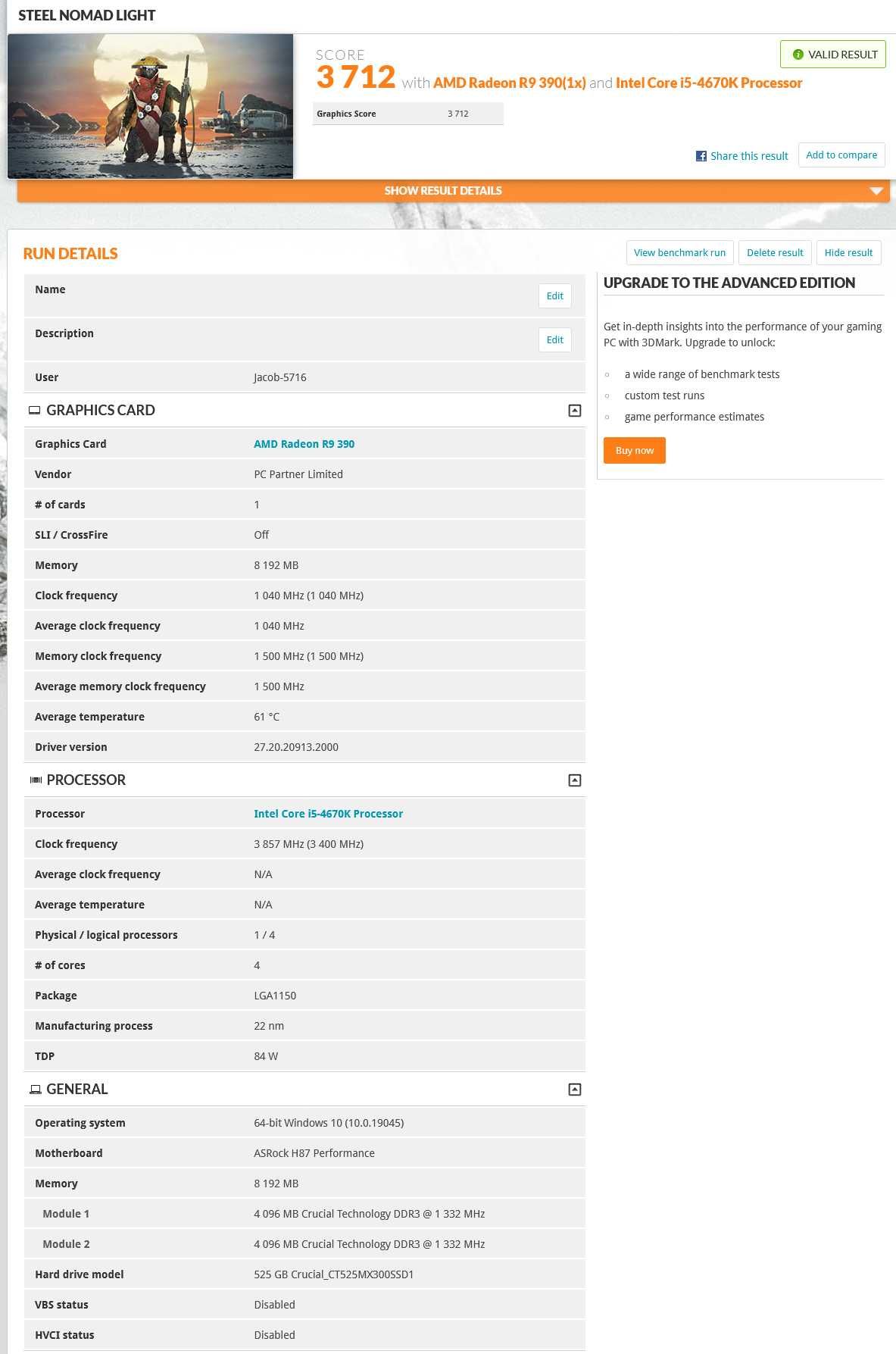 Komputer stacjonarny i5-4670K/R9 390/8GB RAM/ SSD 500GB/EVGA 650W