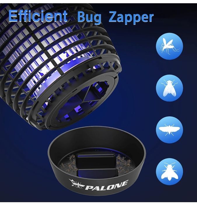 PALONE Elektryczny Zapper lampa  na owady do użytku na zewnątrz/wewnąt