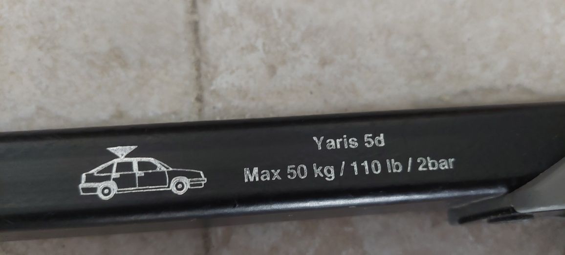 Barras tejadilho Toyota Yaris ano 1999 a 2003