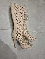 Buty gladiatorki na szpilce 36