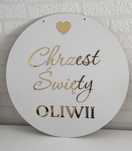 Tablica powitalna na Chrzest Święty Oliwii