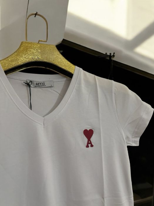 T-shirt damski serek Ami klasyk rozmiar S