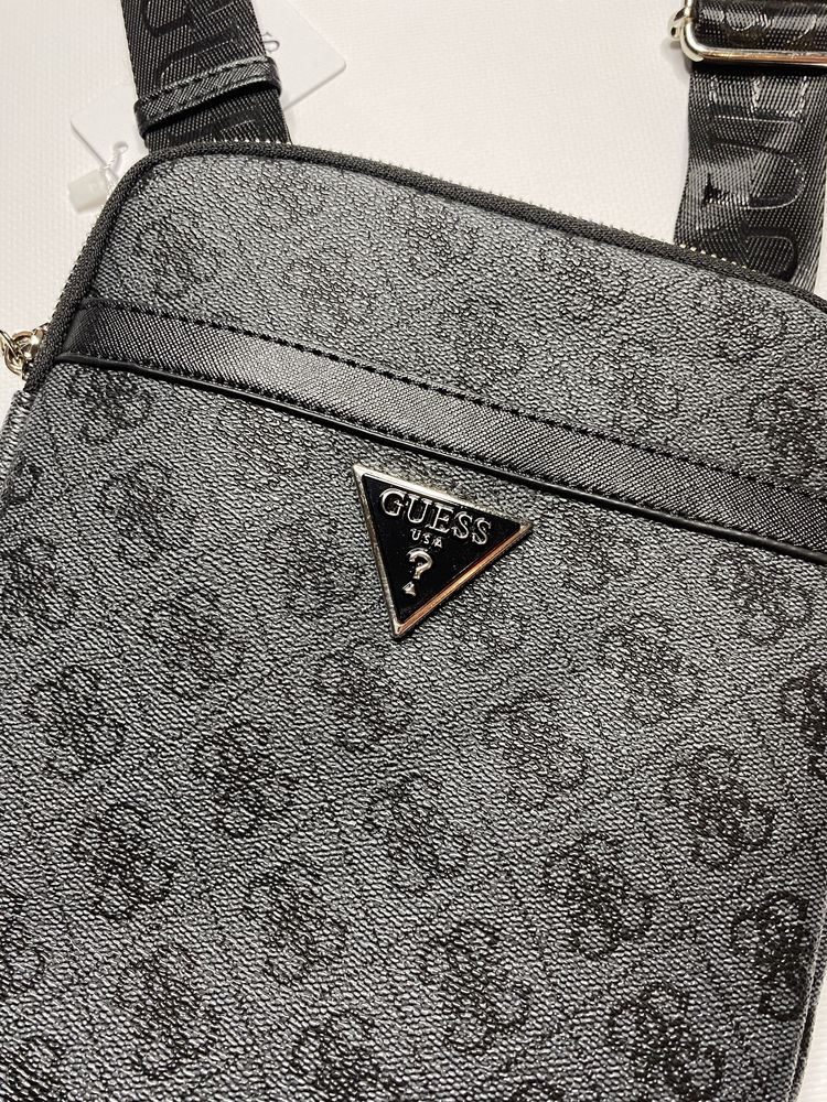 Сумка Guess мессенджер, мужская сумка через плечо, барсетка Гуес