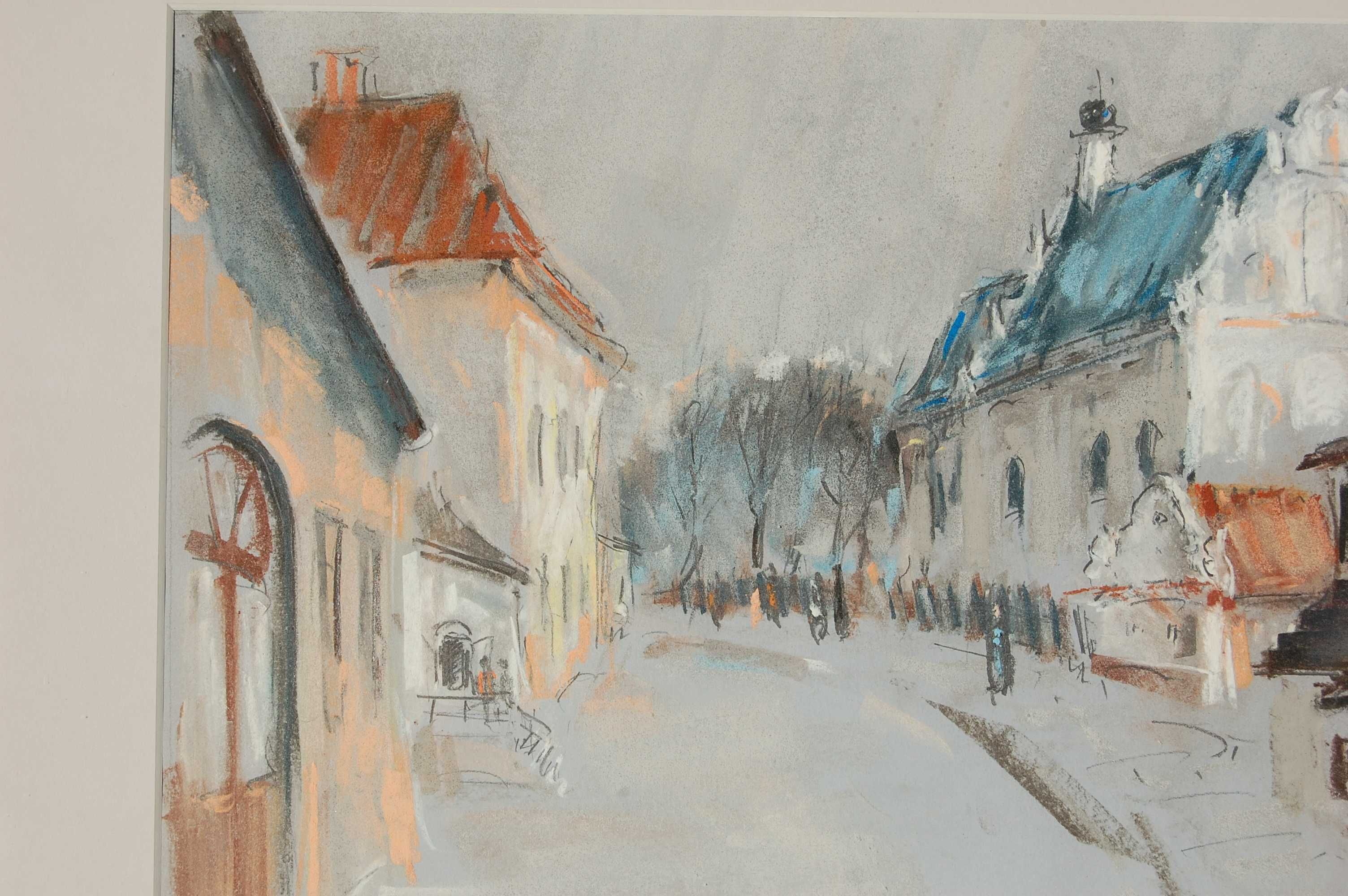 Kazimierz Dolny, pejzaż, pastele, Beata Matusiak