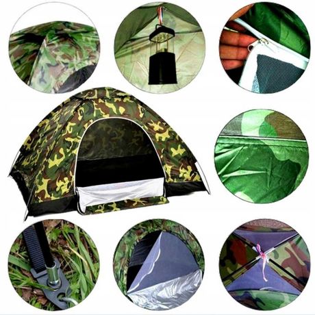 Namiot turystyczny 6 osobowy 2 x 3 m moro moskitiera