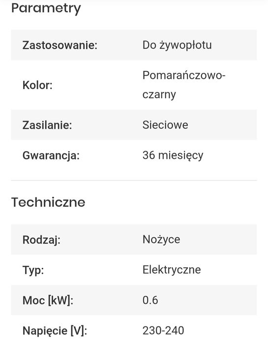 Nożyce do żywopłotu NEO TOOLS 04-627 elektryczne