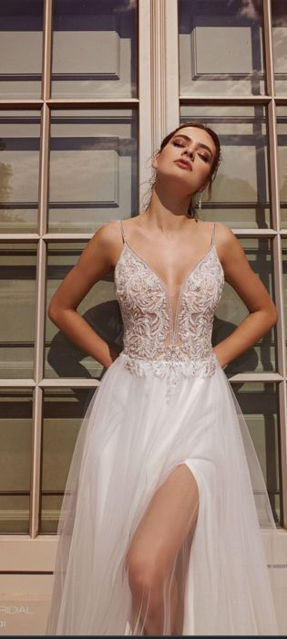 Suknia ślubna brokat Herm's Bridal Dubai M38