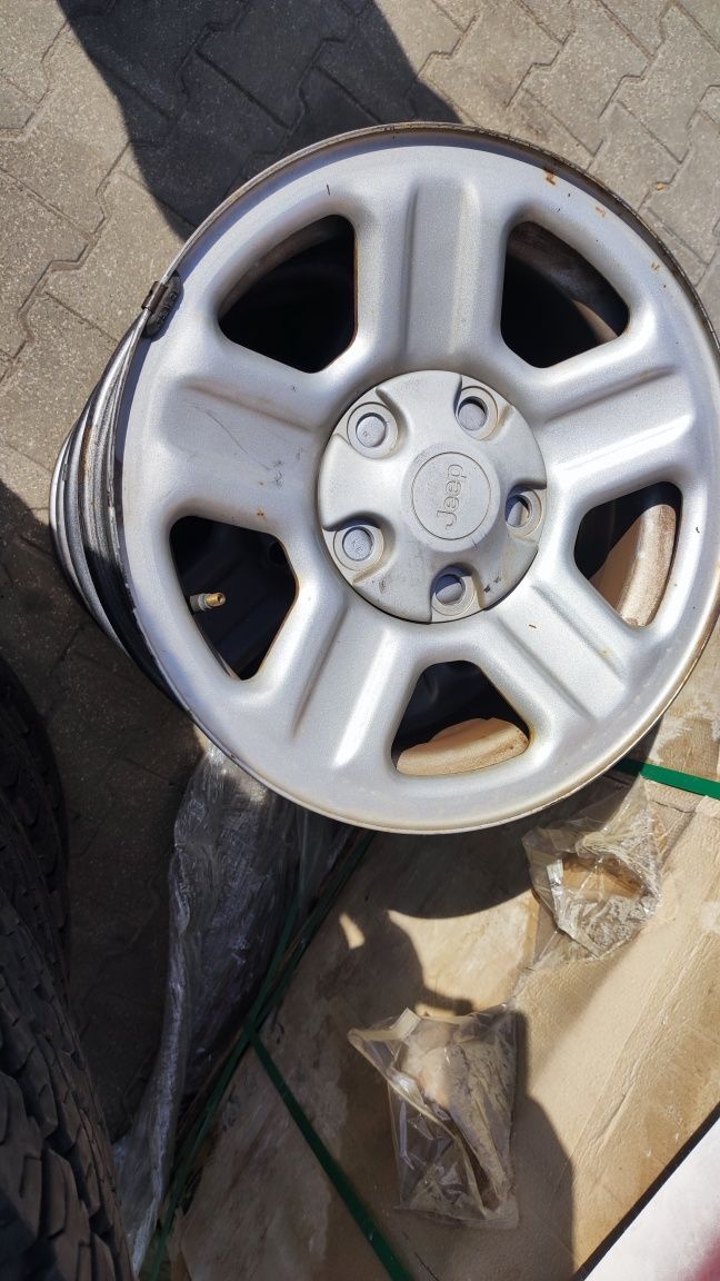 4 x felga stalowa 5x127 Jeep Wrangler JK 16x7 oryginał felgi off-road