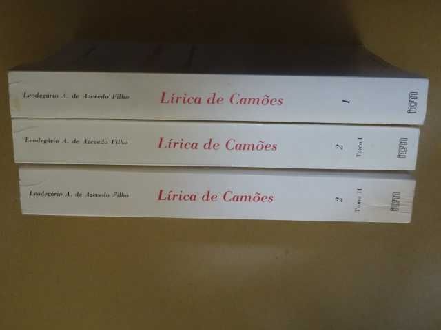 Lírica de Camões de Leodegário A. de Azevedo Filho - 3 Livros