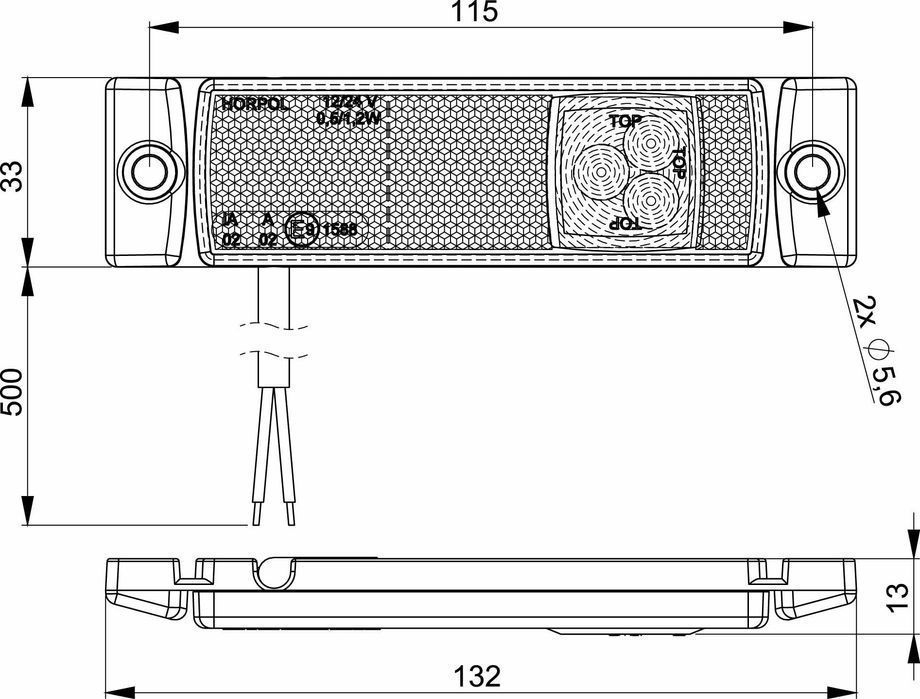 Lampa obrysowa - LD 0127