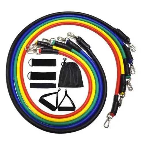 Набір трубчастих еспандерів, 5 штук, фітнес резинки