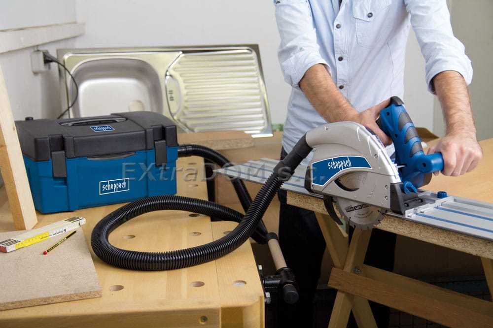 Дискова пила занурювальна 160 мм Scheppach PL55 + рейка