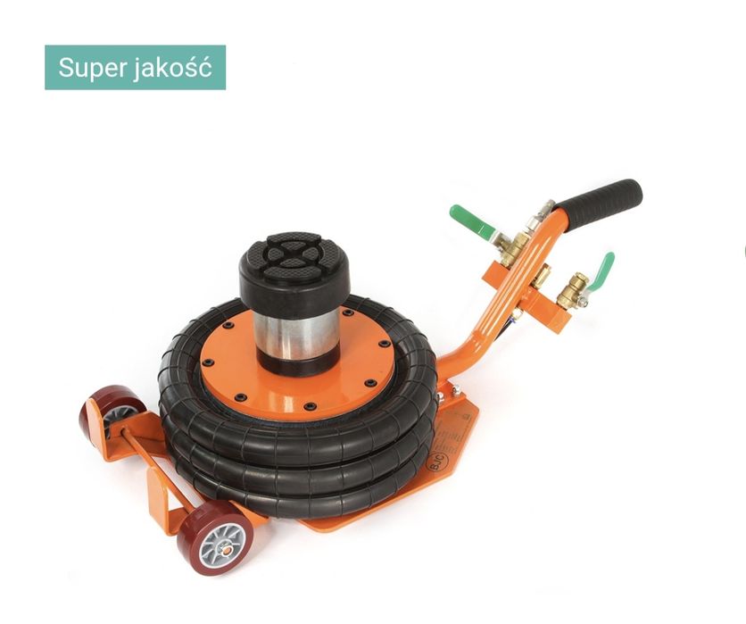 Podnośnik pneumatyczny 3,5T krótki z przystawką bałwanek