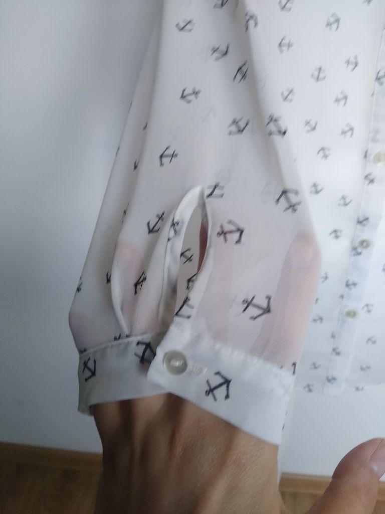 Koszula XL 42 wzory kotwice