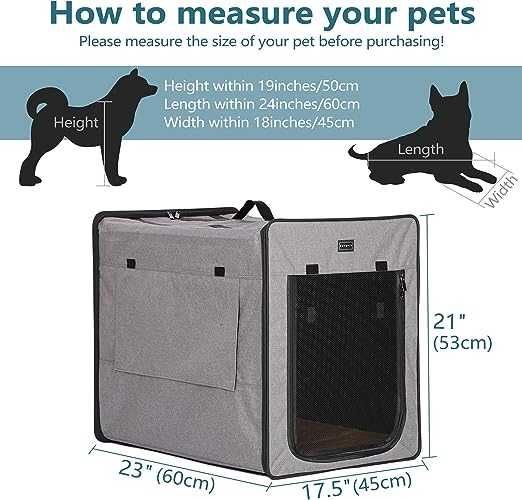 Petsfit Składana skrzynia dla psów, stabilna rama   79x66x53,5cm