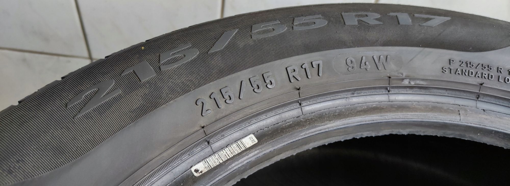 Opony 215/55/17 Pirelli 5,67mm 2018r 4szt.=650zł L