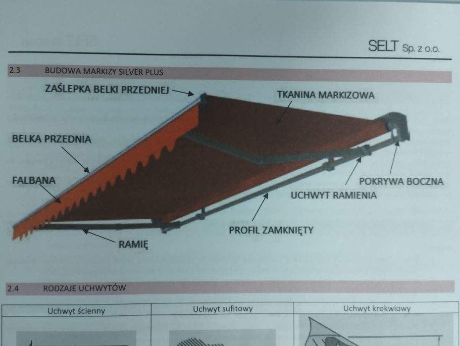 Markiza tarasowa Silver plus