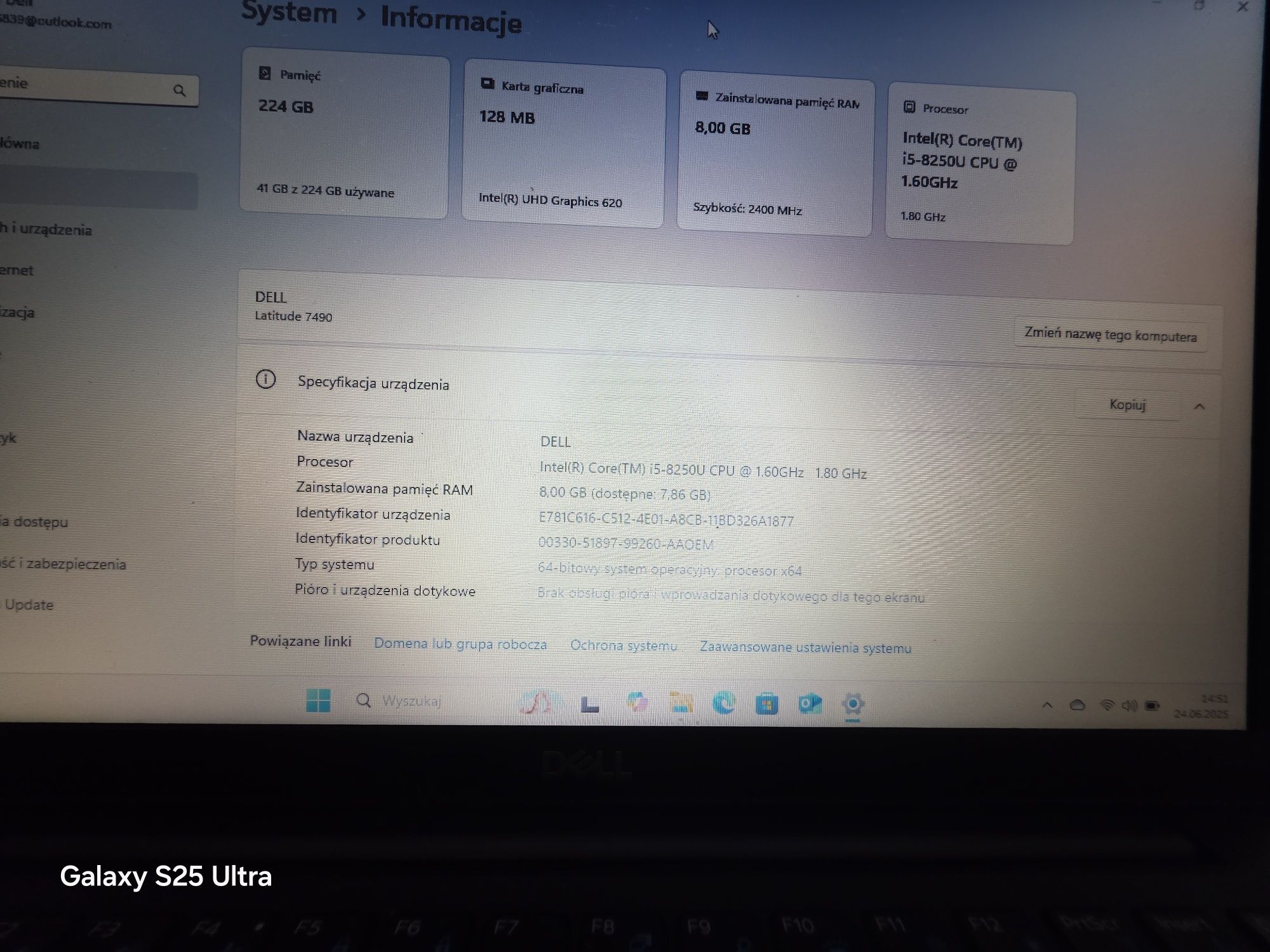 Laptop Dell Latitude 7490