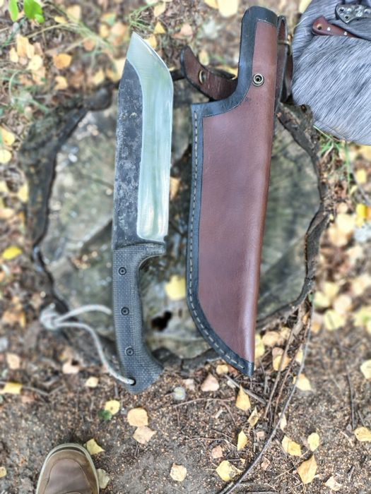 Duży nóż ręcznie robiony kartę chopper bushcraft survival klasyk