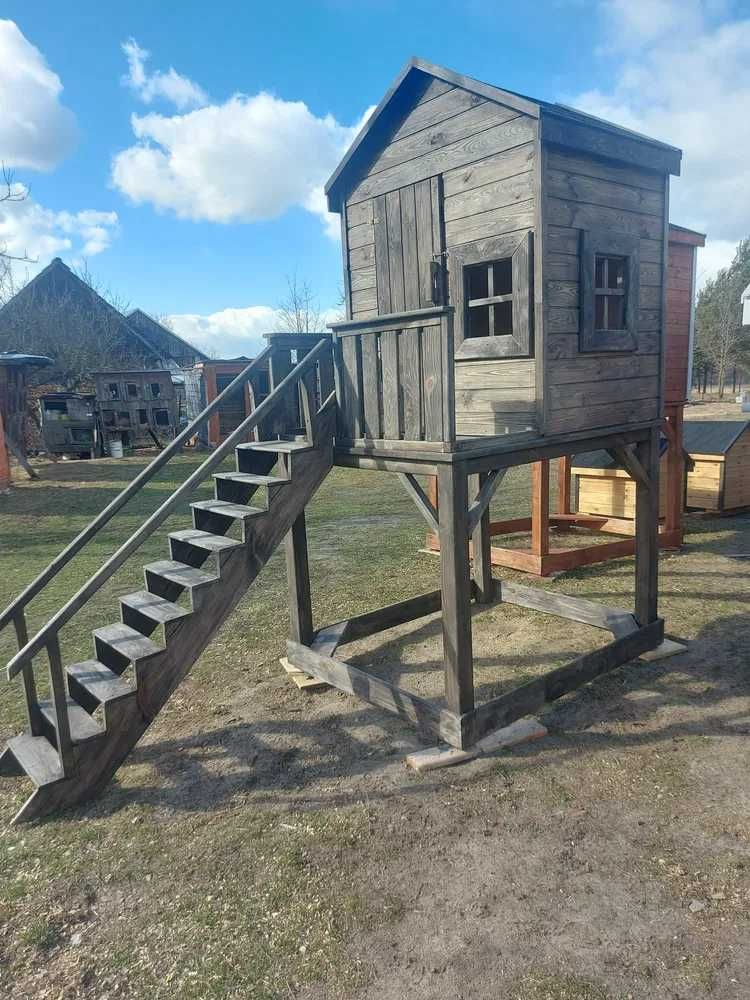 Plac zabaw - Domek dla dzieci z huśtawką  - MALOWANIE W CENIE!