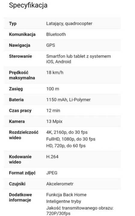 Dron BREEZE 4K + Akcesoria (2szt aku, ładowarka 230V i 12V + śmigła)