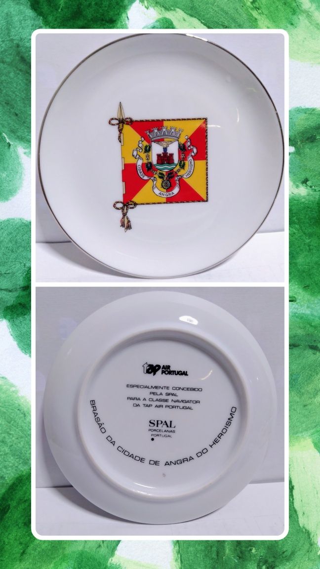 Mini prato com brasão de Angra do Heroísmo, edi.especial da Spal