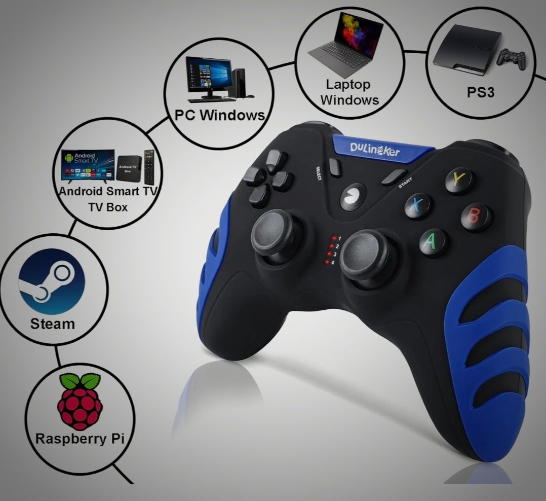 DuLingKer Pad bezprzewodowy Bluetooth do PC PS3 Android Gamepad USB