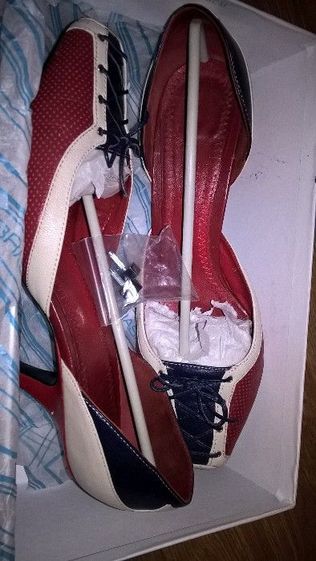 Туфли 38р красные кожаные BRASKA (с рем-комплектом) Кожа