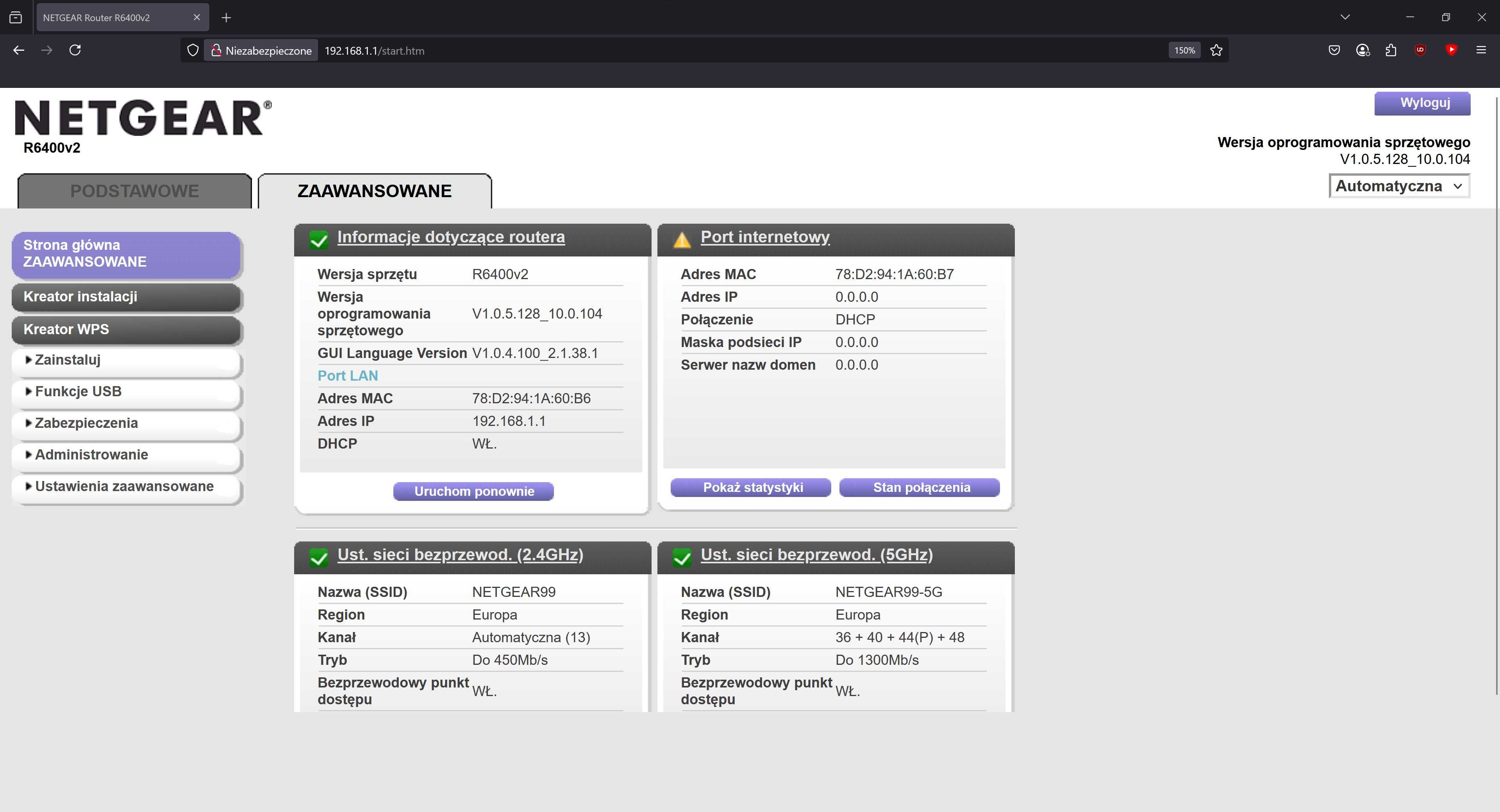 Router Netgear R6400 v2