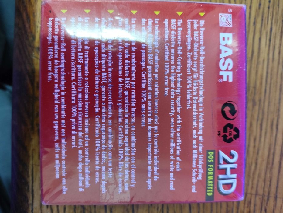 BASF 2HD Floppy Disk, MS-DOS, Pack of 10, Pre-formatted, New64551919916162121