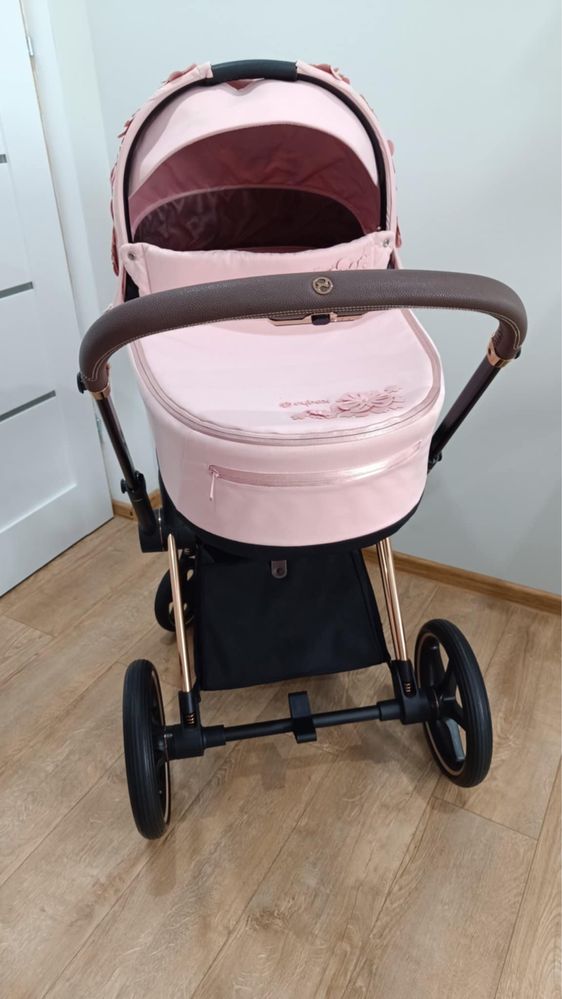 cybex priam 4.0 wózek głęboki simply flowers pink