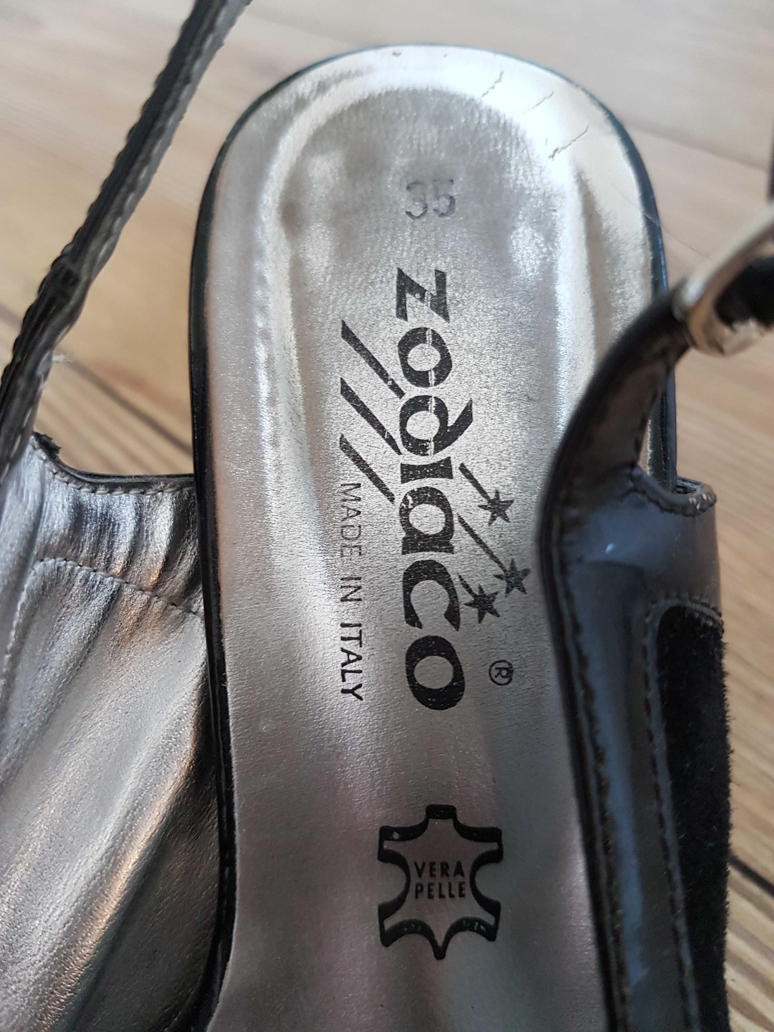 Czółenka czarne 35, zodiaco
